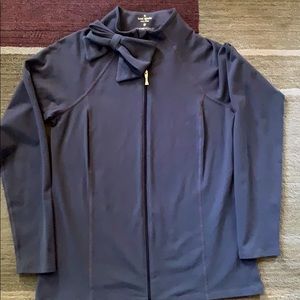 Kate Spade Beyond Yoga zip up sweater with bow